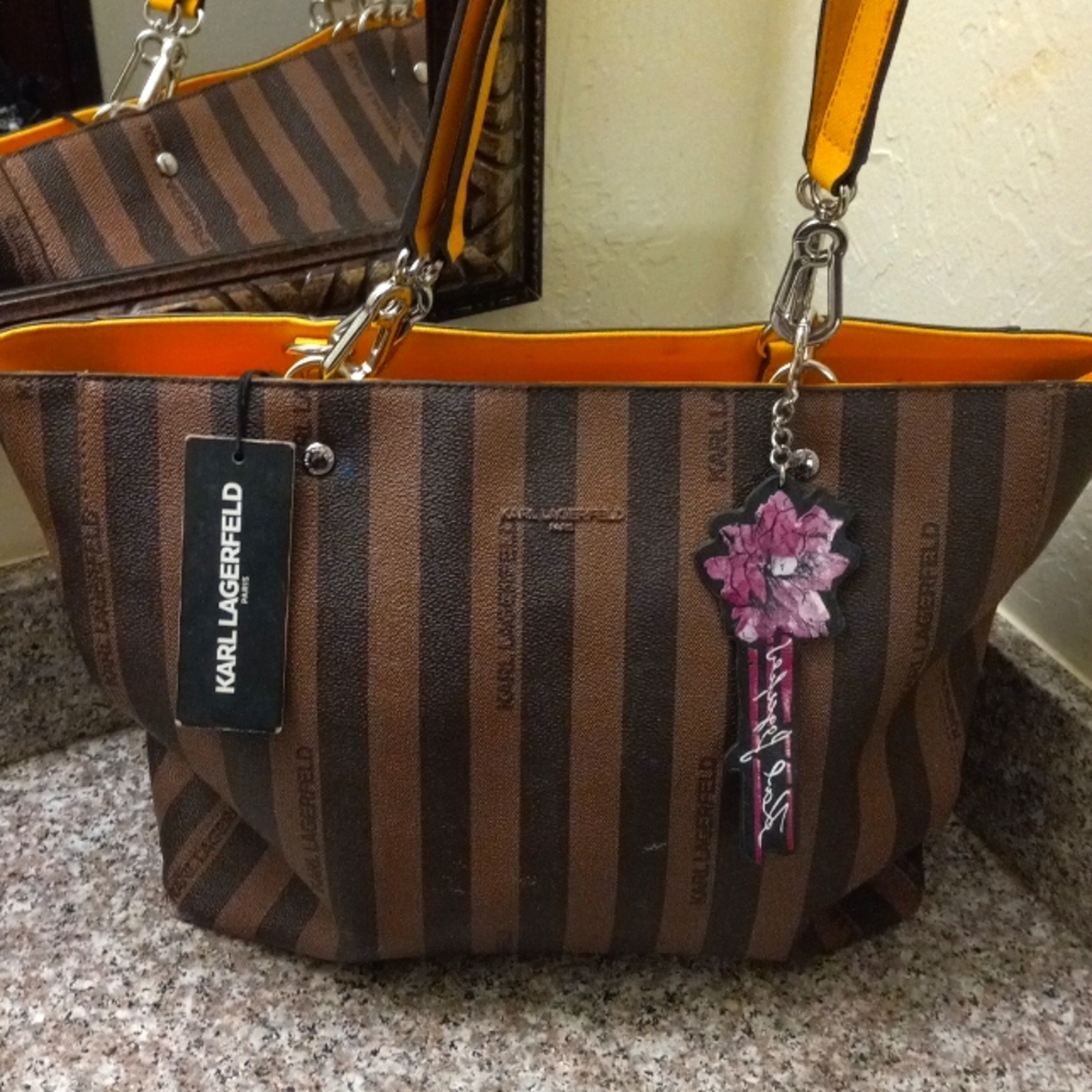 KARL LAGERFELD LOGO LARGE PURSE
